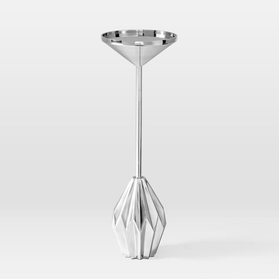 Faceted Brass Drink Table | west elm United Kingdom